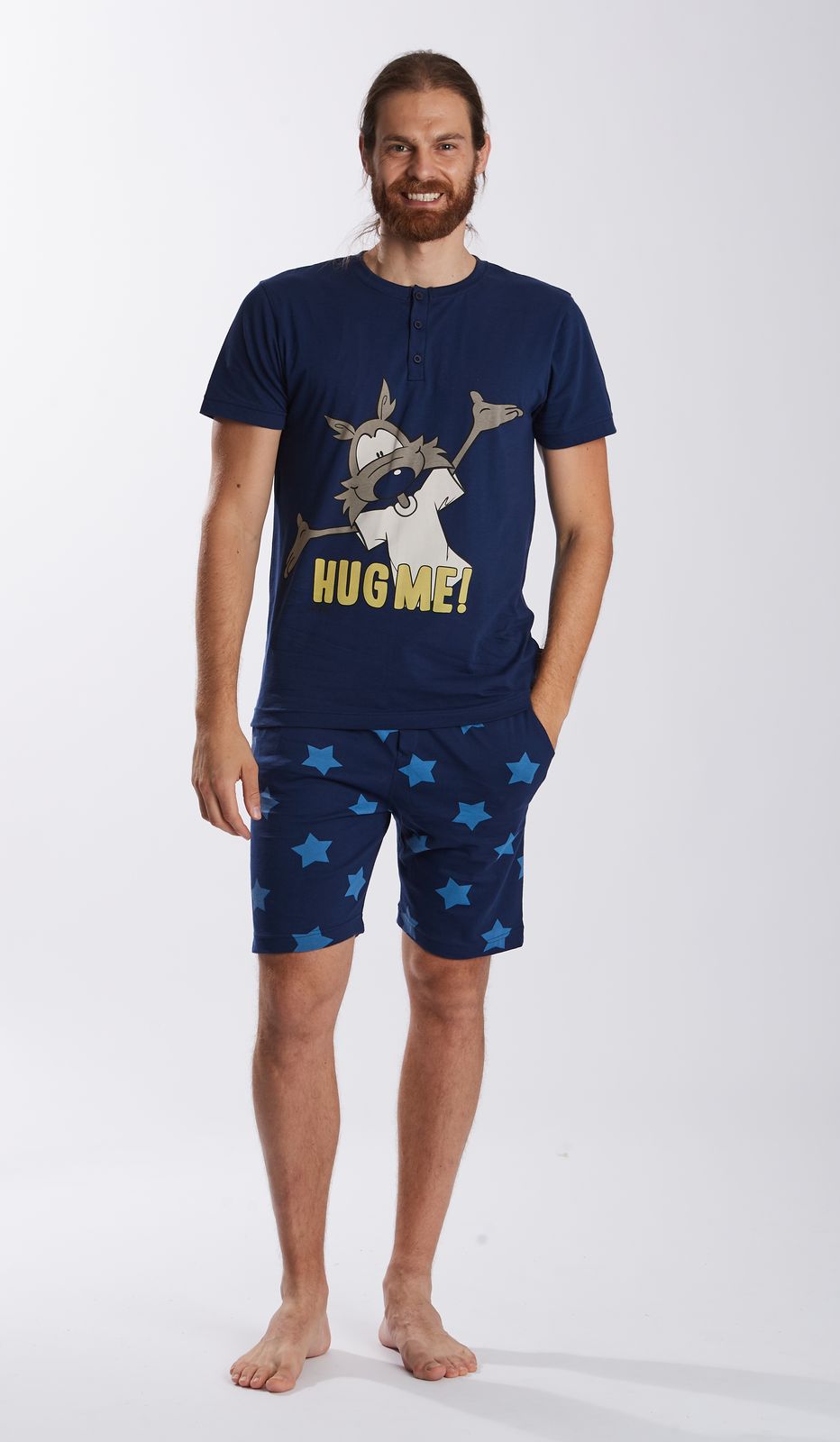 Pigiama Sera MM Uomo HUG ME 100% Cotone: Calore e Comfort per le Tue Notti