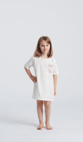 Camicia da notte girocollo bimba multicolor in cotone 100% per un comfort unico e stili vivaci tutte le notti