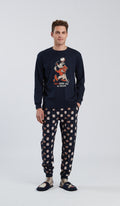 Pigiama Girocollo RICCIO Uomo 100% Cotone: Eleganza e Comfort Notturno