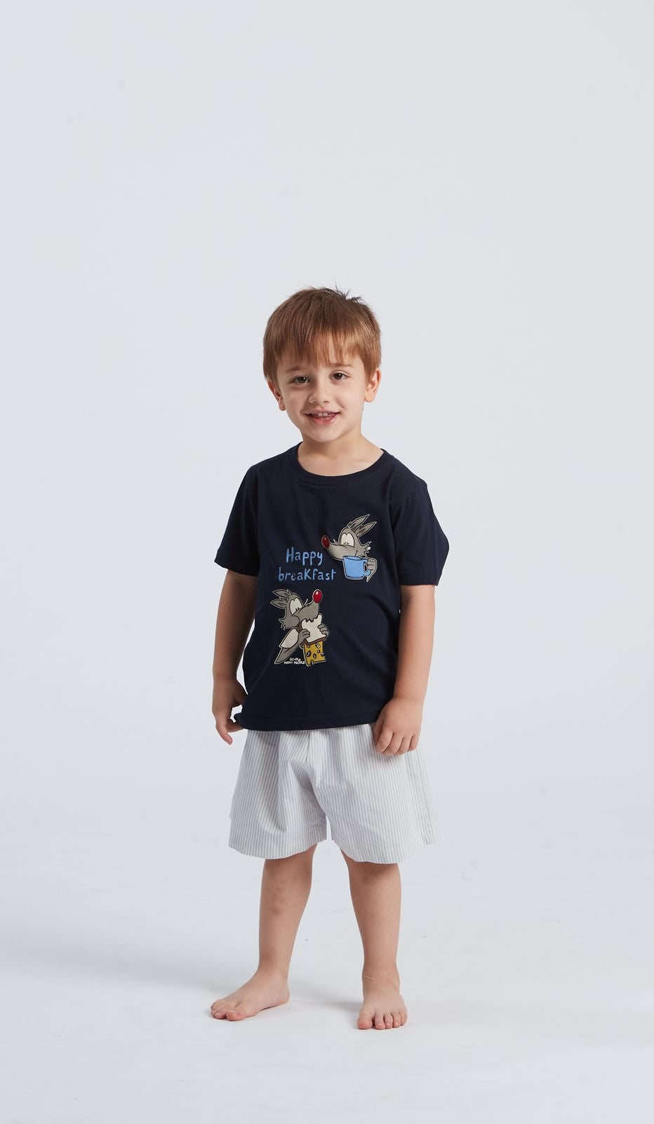 Pigiama girocollo MM bimbo breakfast uomo in cotone 100 percento per comfort e stile in ogni momento.