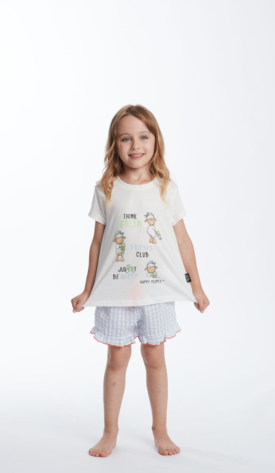 PIGIAMA GIRO MM BIMBA - VICHY AZZURRO WMN