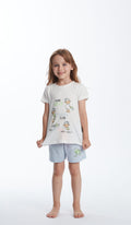 PIGIAMA GIRO MM BIMBA - VICHY AZZURRO WMN