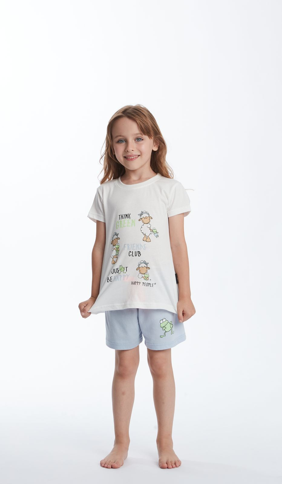 PIGIAMA GIRO MM BIMBA - VICHY AZZURRO WMN