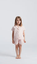 Pigiama aperto corto bimba breakfast donna in cotone 100 percento per freschezza e comfort nelle mattine.