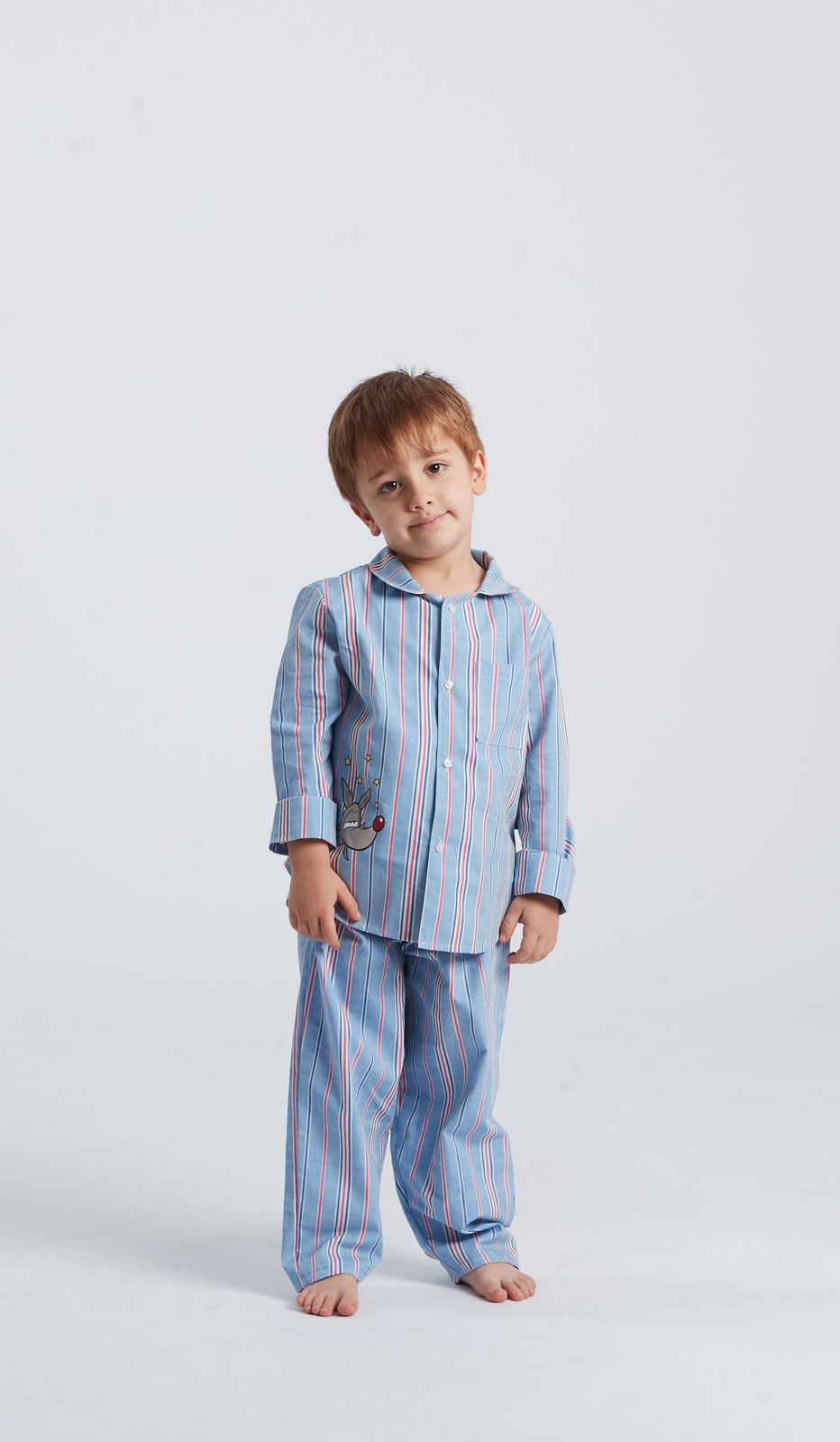 Pigiama aperto bimbo multicolor uomo in cotone 100 percento per comfort e divertimento ogni notte.