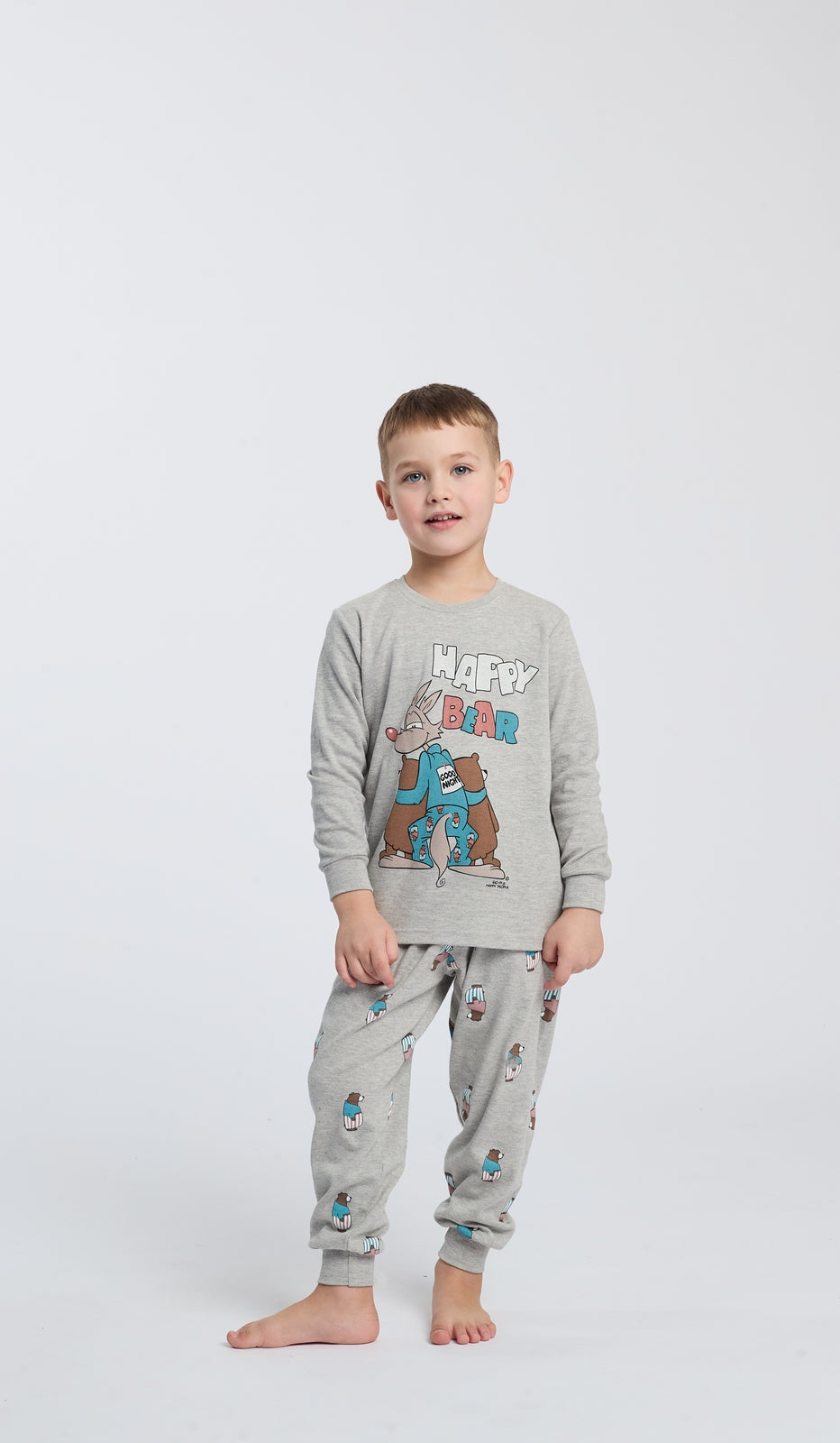 Pigiama Girocollo Bimbo Happy Bear Uomo Comfort e Stile per Notte Serene
