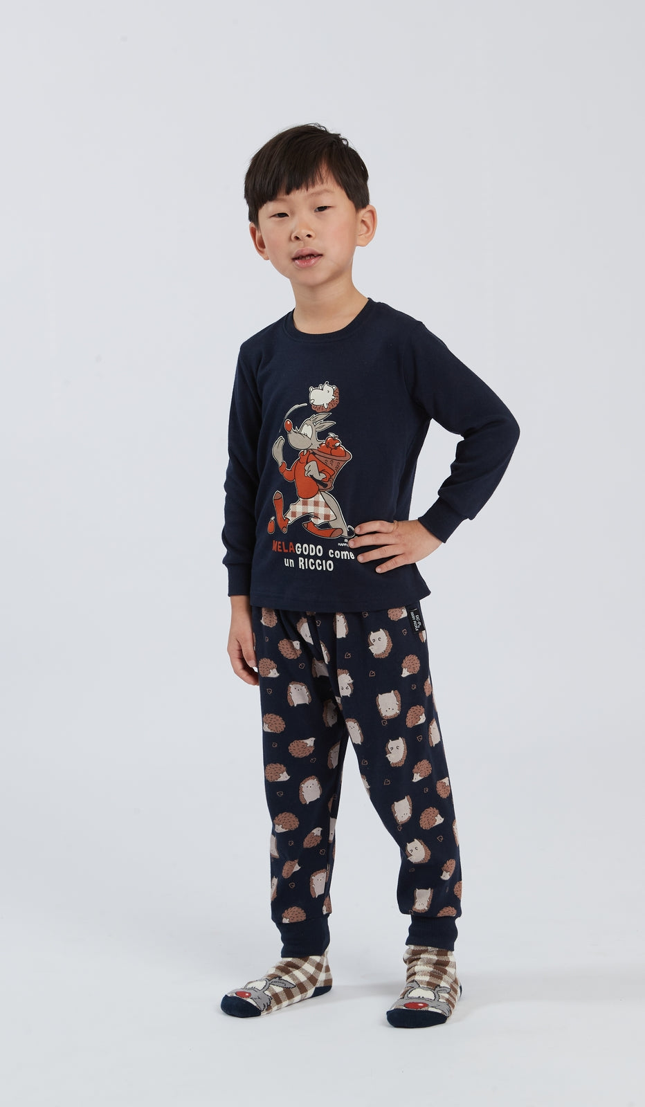 Pigiama Girocollo RICCIO Uomo 100% Cotone: Comfort e Stile per la Notte