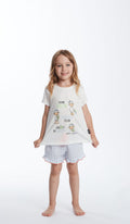 PIGIAMA GIRO MM BIMBA - VICHY AZZURRO WMN