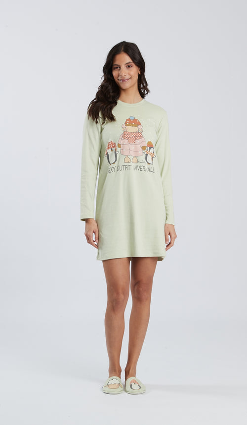 Camicia da Notte Giro "Pinguini": 100% Cotone, Dolcezza e Stile per le Tue Notti