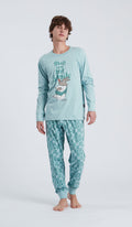 Pigiama Girocollo Make Me Smile Uomo in Cotone Morbido per Notte di Comfort e Stile