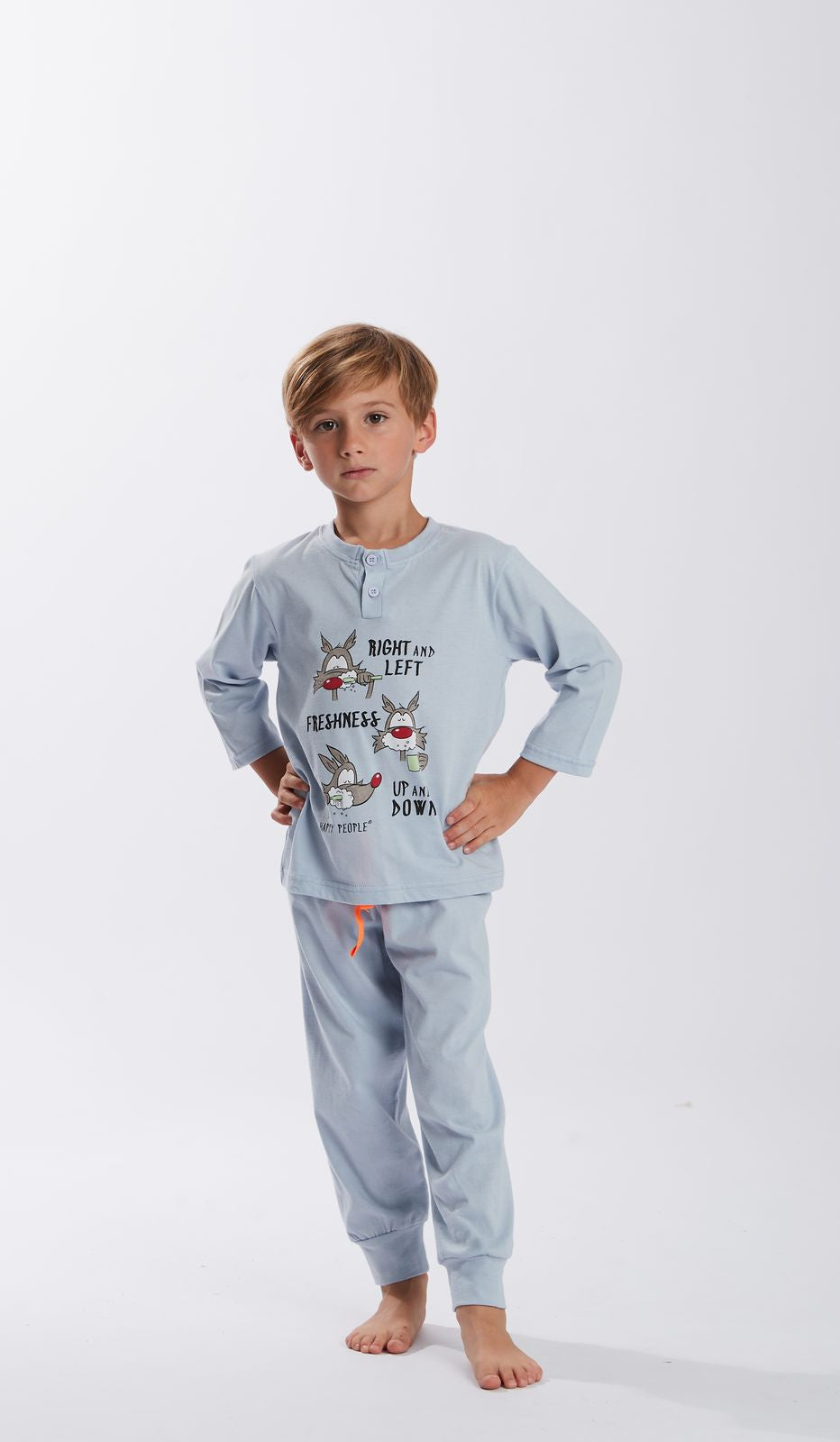 PIGIAMA SERAFINO BIMBO - VICHY AZZURRO MN