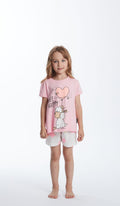 Pigiama Giro MM BE HAPPY Bimba 100% Cotone: Notti Incantate di Sorrisi e Comfort