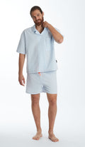 PIGIAMA APERTO MM UOMO - VICHY AZZURRO MN
