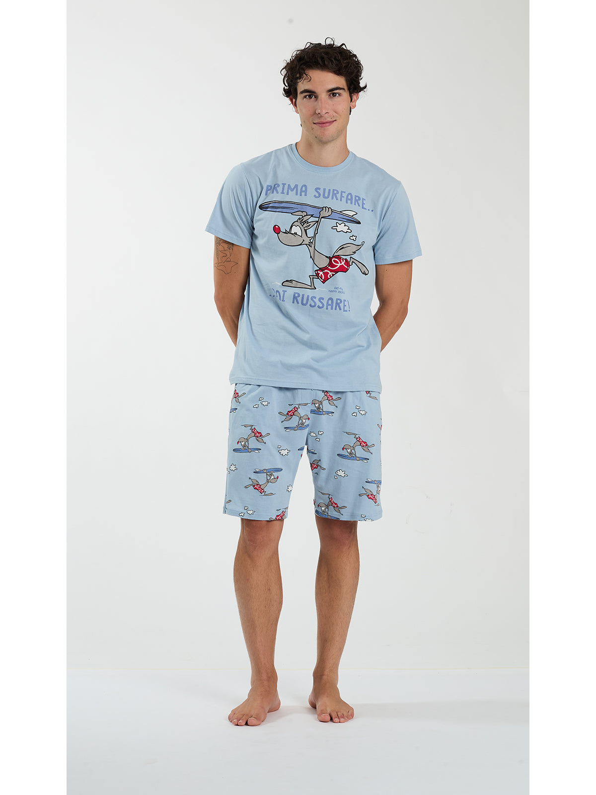 Fesco pigiama uomo pantalone corto bermuda