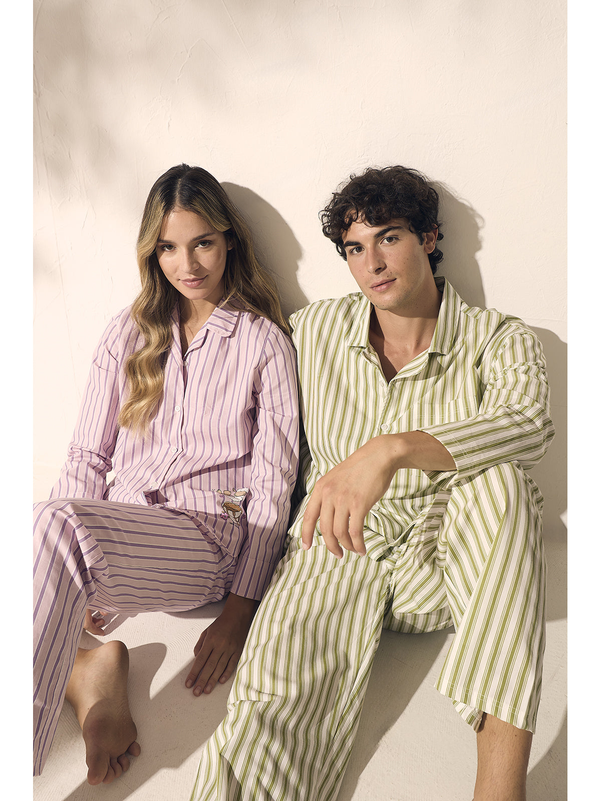 Pigiama uomo classico, in popeline di puro cotone