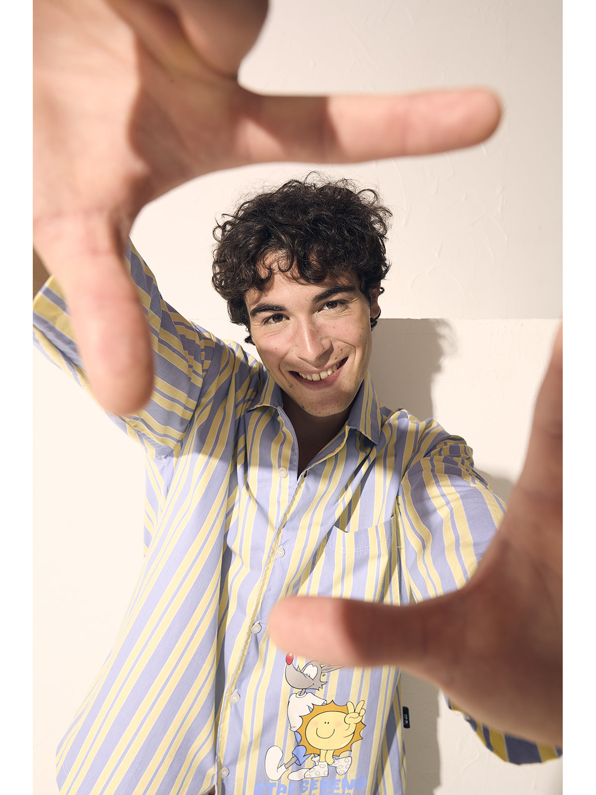 Pigiama uomo lungo in popeline di puro cotone