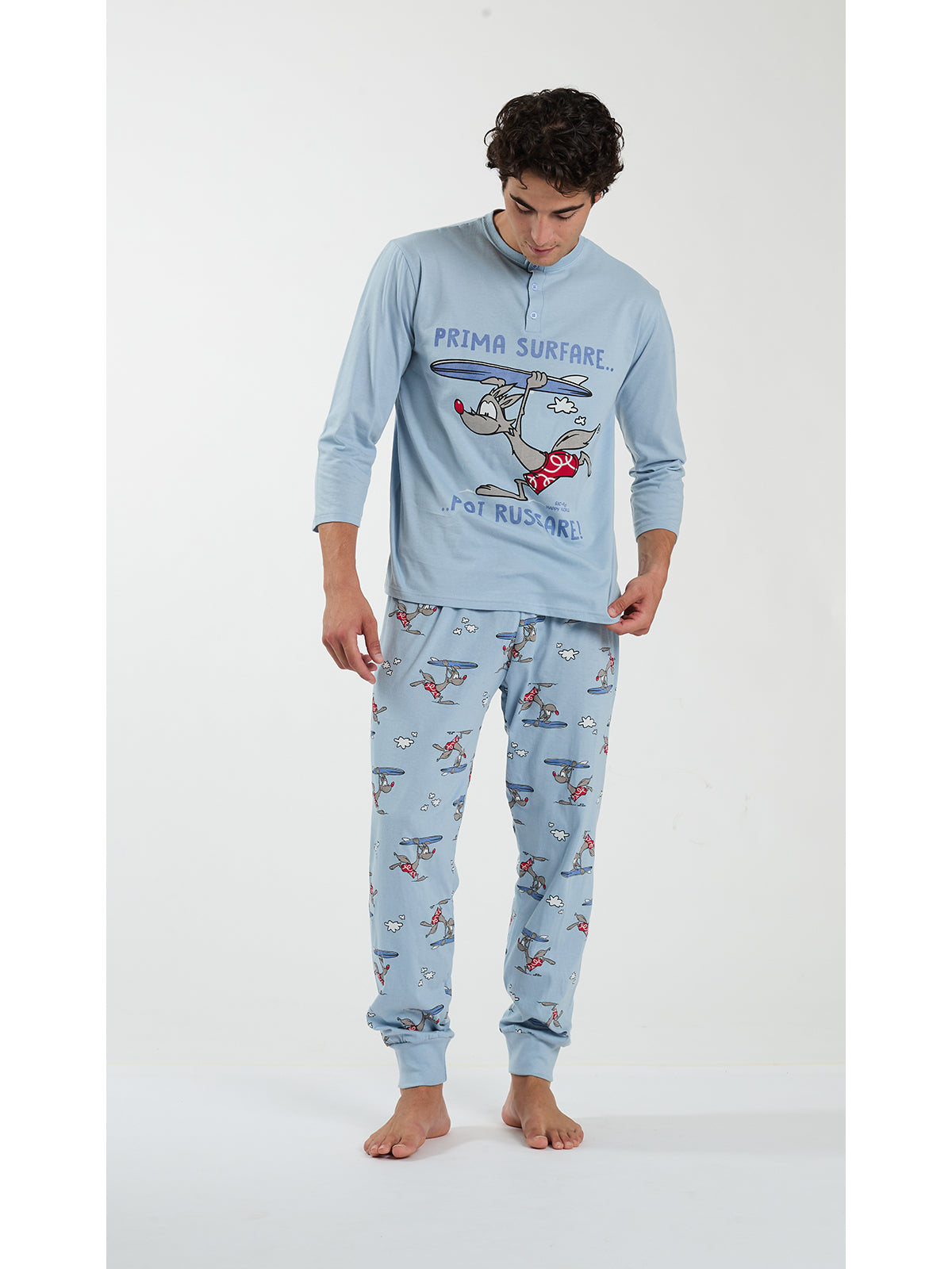 Pigiama lungo uomo con bottoncini