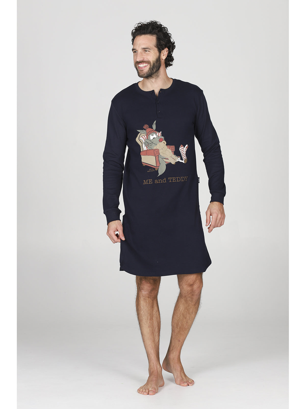Camicia da notte uomo, linea "orso"