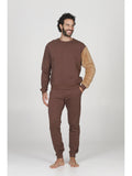 Pantaloni tuta uomo con tasche, in felpa di puro cotone coordinabili