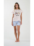 Pigiama donna corto, in  morbidissimo jersey di puro cotone