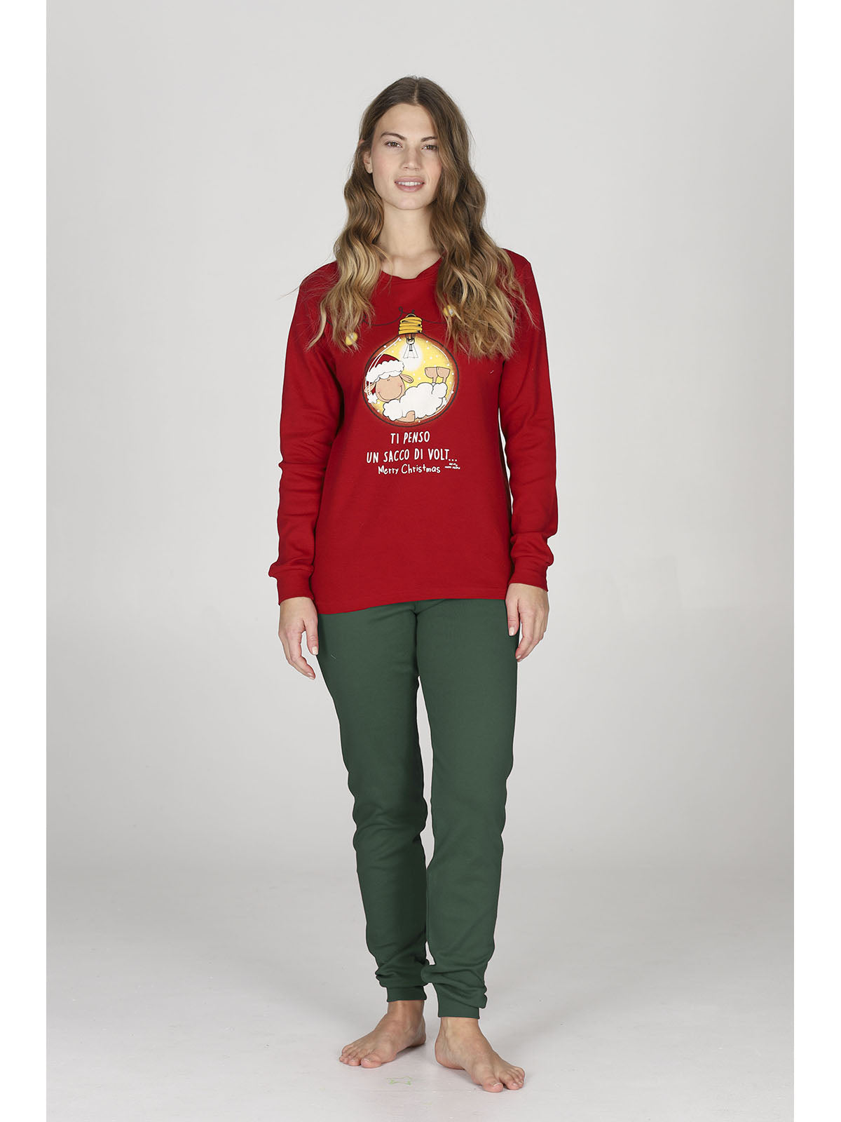 Pigiama donna della linea "natale": 100% cotone, comfort e stile per i piccolissimi