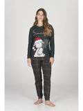 Pigiama donna modello con calda maglieria jacquard invernale "smile"