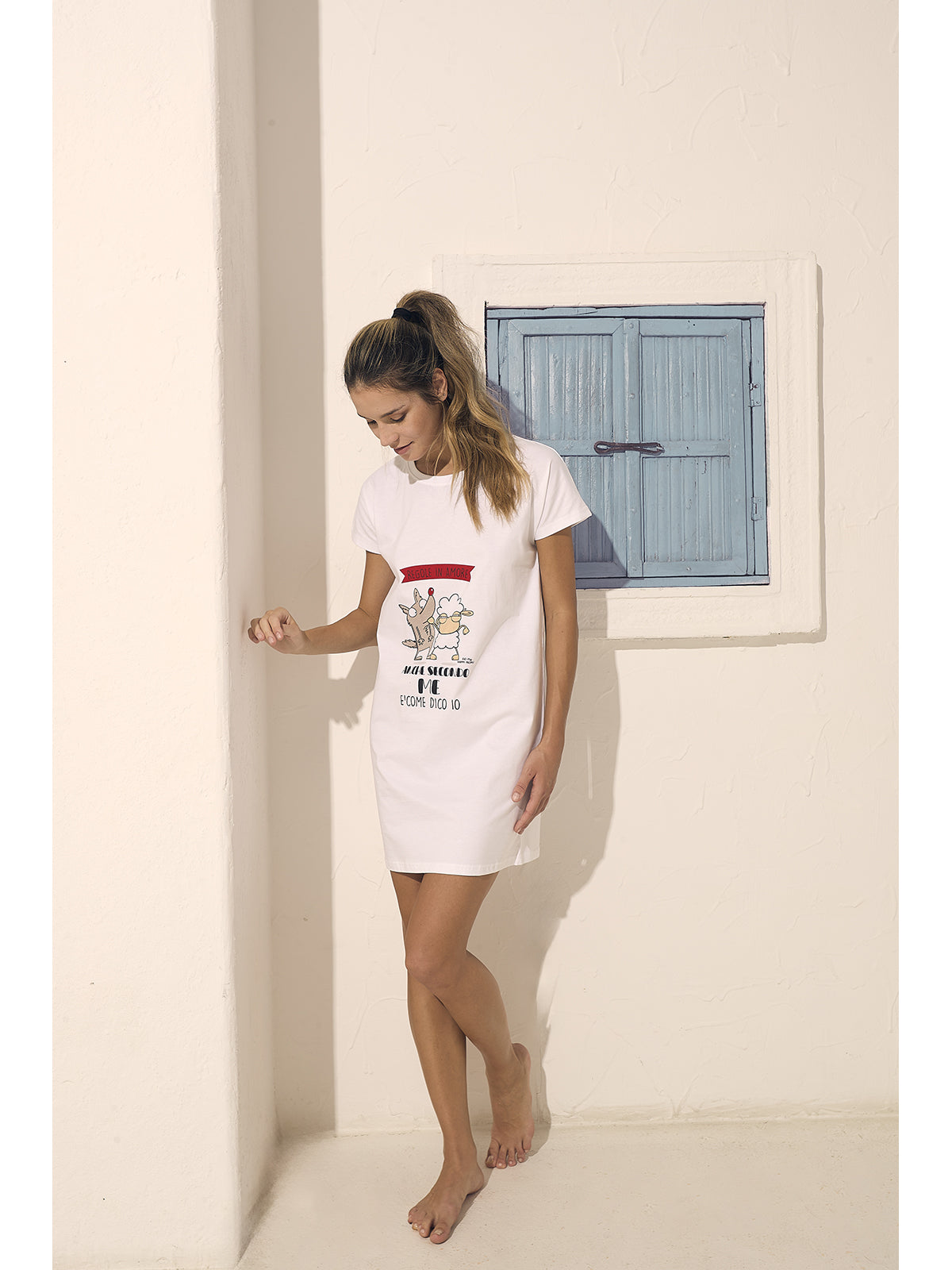 Maxi t-shirt donna in jersey di puro cotone