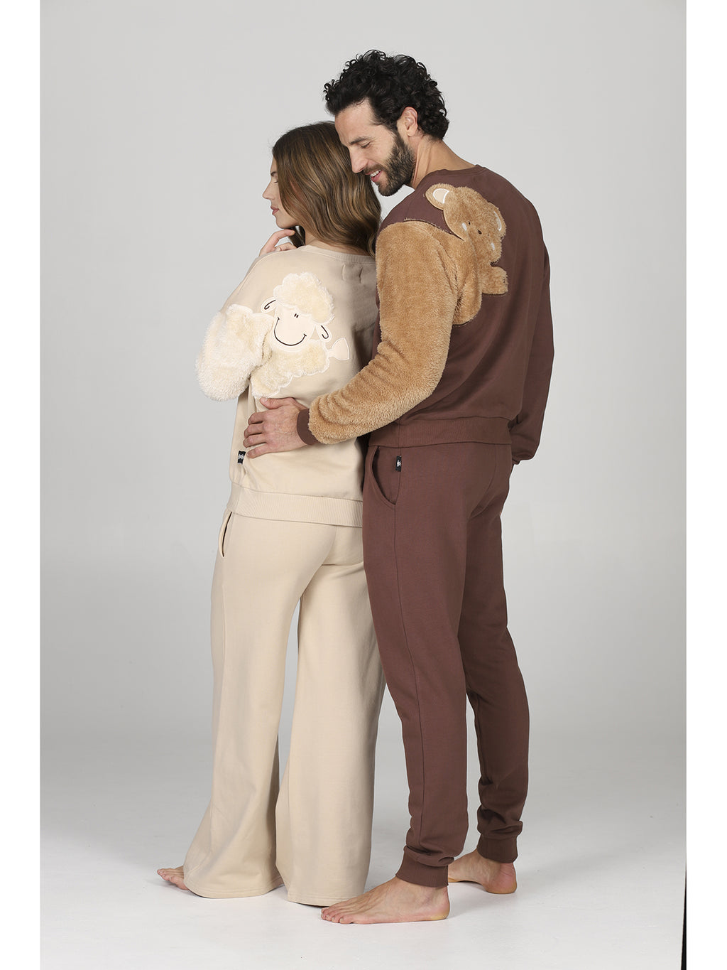 Originale felpa donna, puro cotone con dettaglio in poliestere "abbraccio"