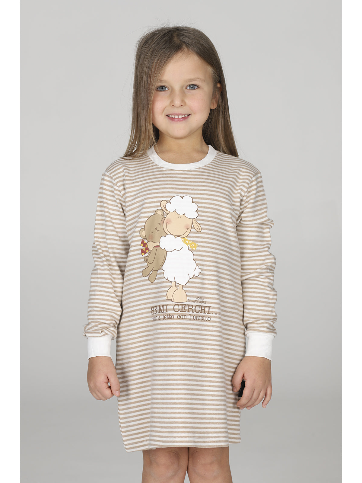 Comoda camicia da notte bimba, fantasia a righe