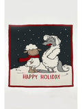 Caldo plaid per tutta la famiglia, con scritta "happy holiday"