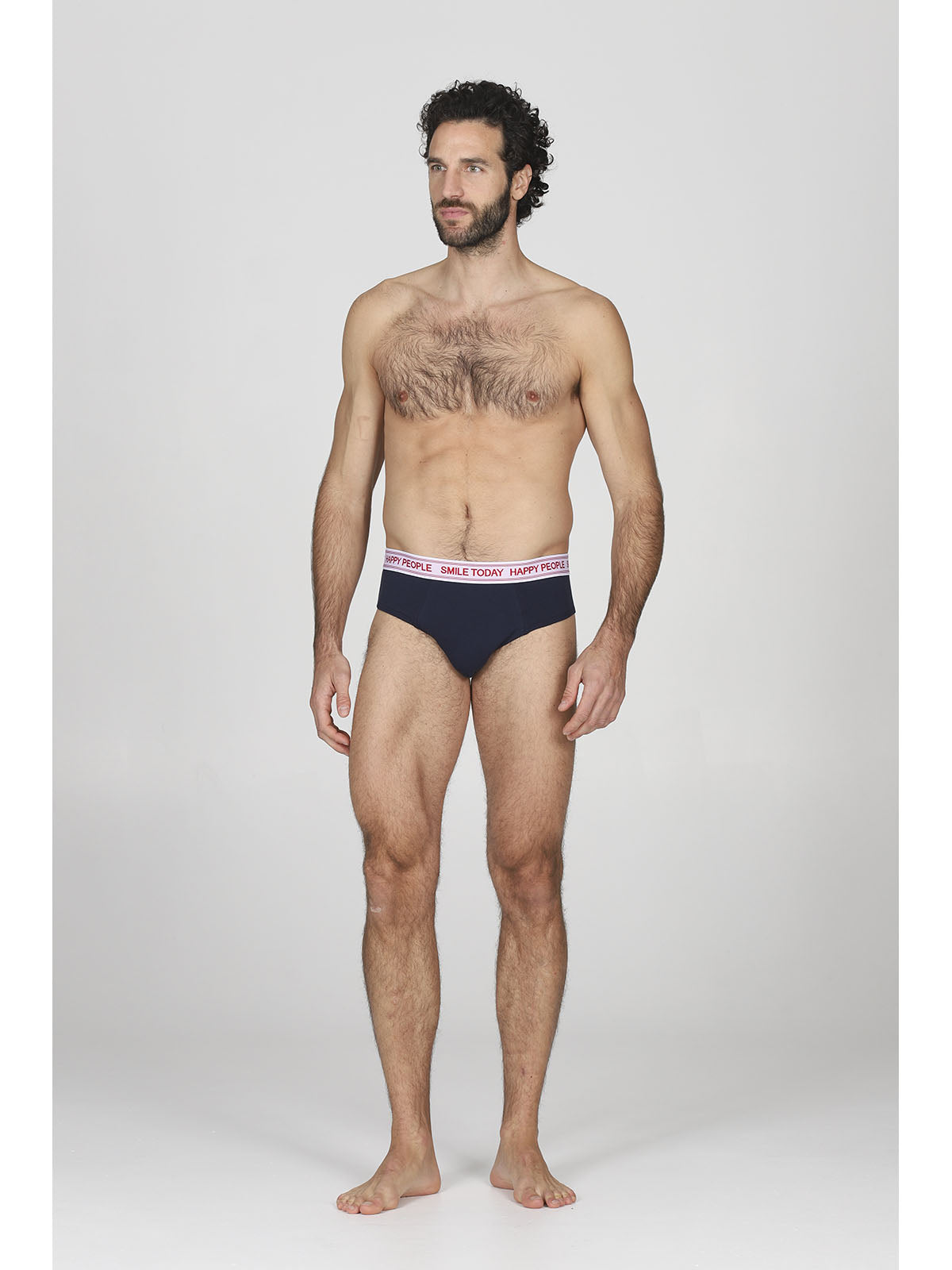 Slip bi-pack uomo in cotone elasticizzato blu, inizia in allegria le tue giornate!
