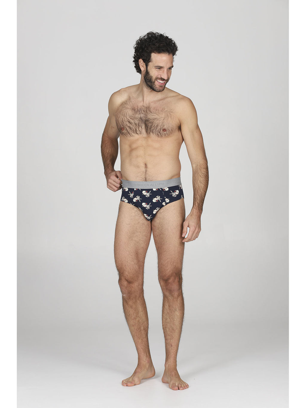 Slip bi-pack uomo in cotone elasticizzato bianco, inizia in allegria le tue giornate!