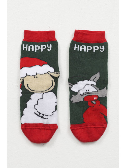 Calze antiscivolo natalizie donna. idea regalo, 80% cotone