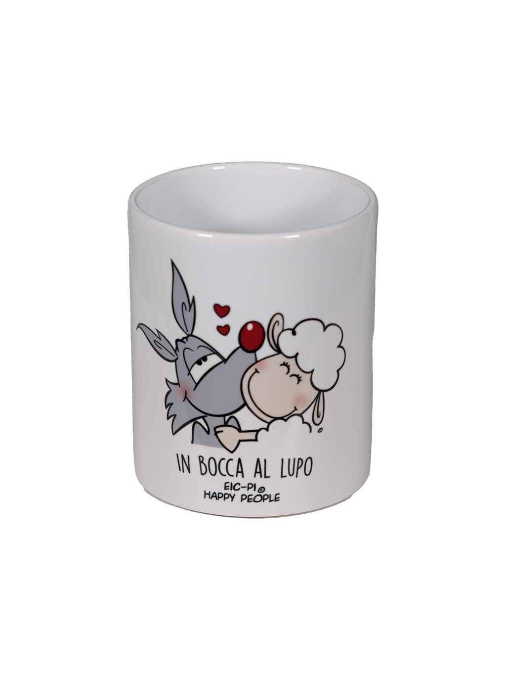 Tazza happy people "in bocca al lupo" in regalo