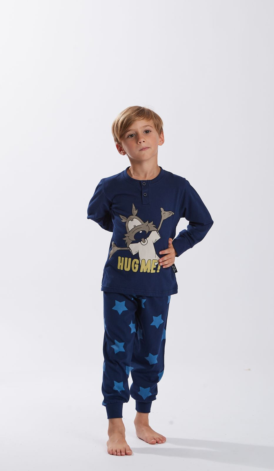 Pigiama Serafino HUG ME Bimbo 100% Cotone: Morbidezza e Sogni Dolci Ogni Notte
