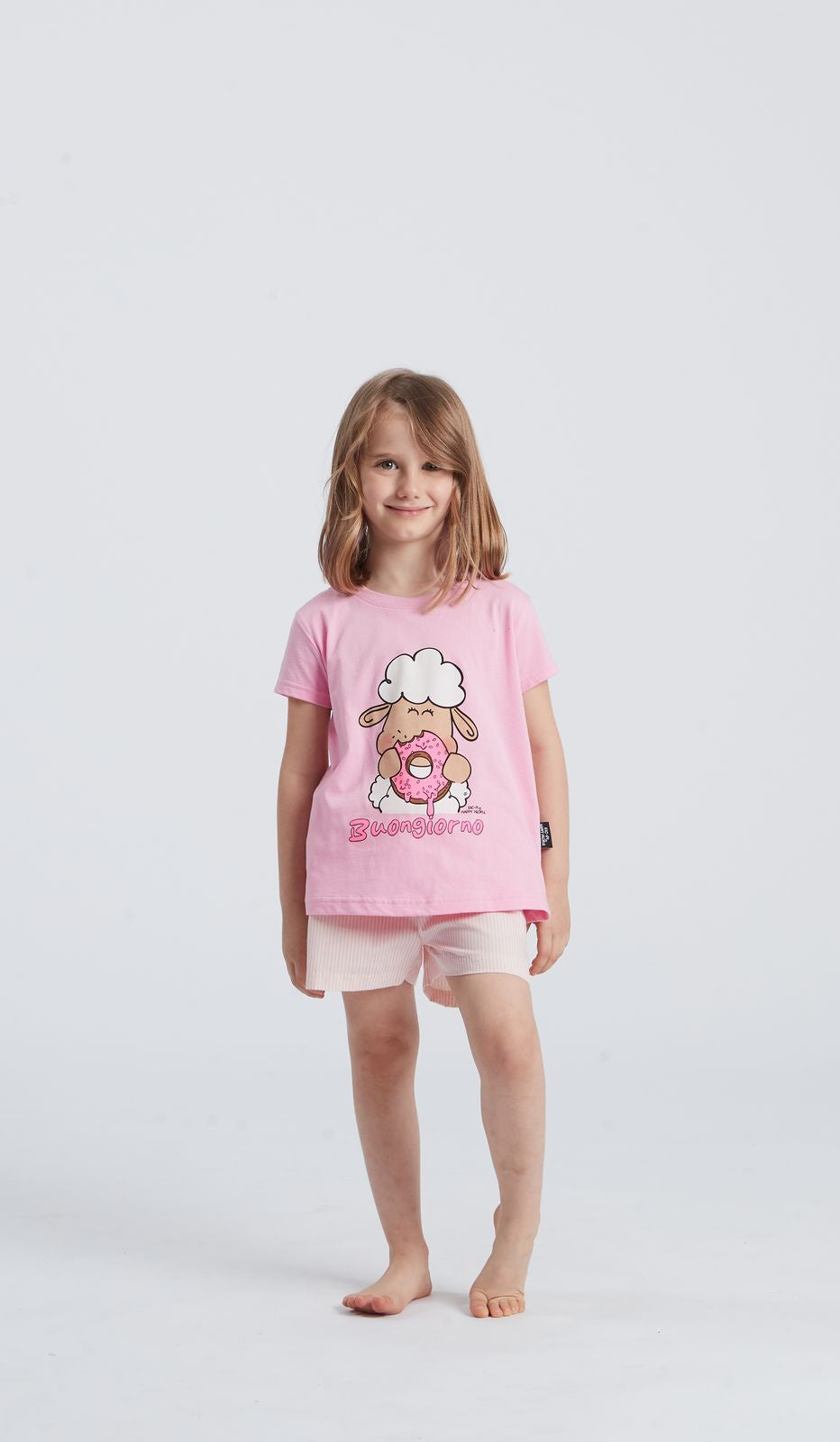 Pigiama girocollo MM bimba breakfast donna in cotone 100 percento per comfort e stile in ogni momento.