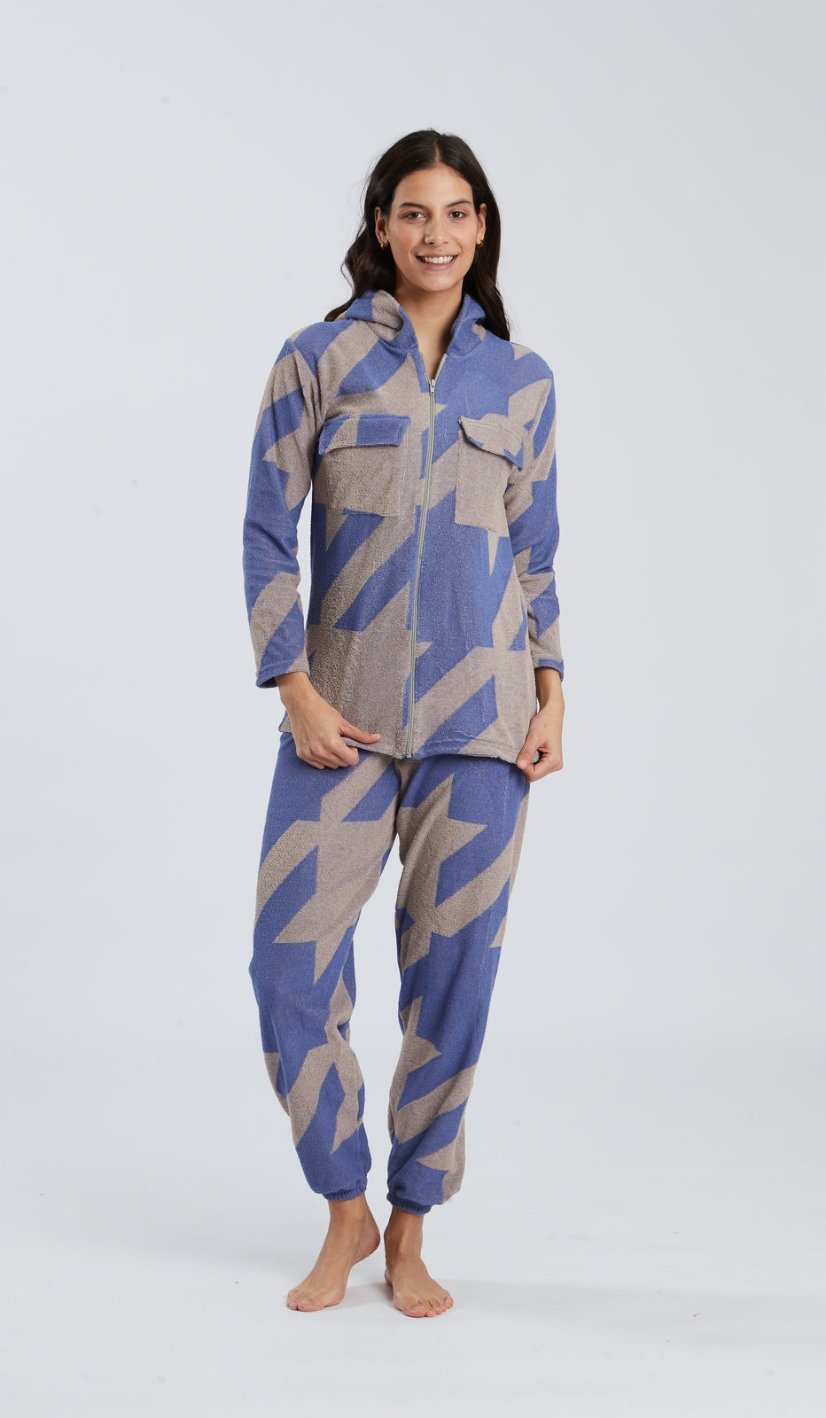 Pantalone con Polso "Happy Night Spugna": Comfort e Stile, 57%PL, 43%CO
