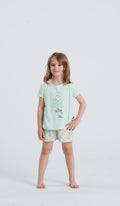 Pigiama Girocollo per Bimba Stella in Cotone 100% per un Riposo Dolce e Confortevole