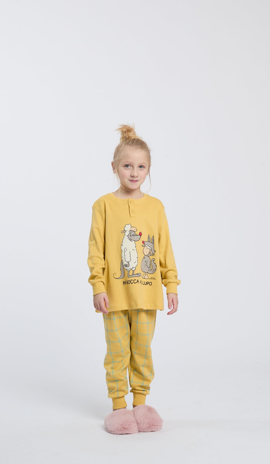 Pigiama Serafino per Bimba in Bocca al Lupo 100% Cotone per Sogni di Avventure e Magia