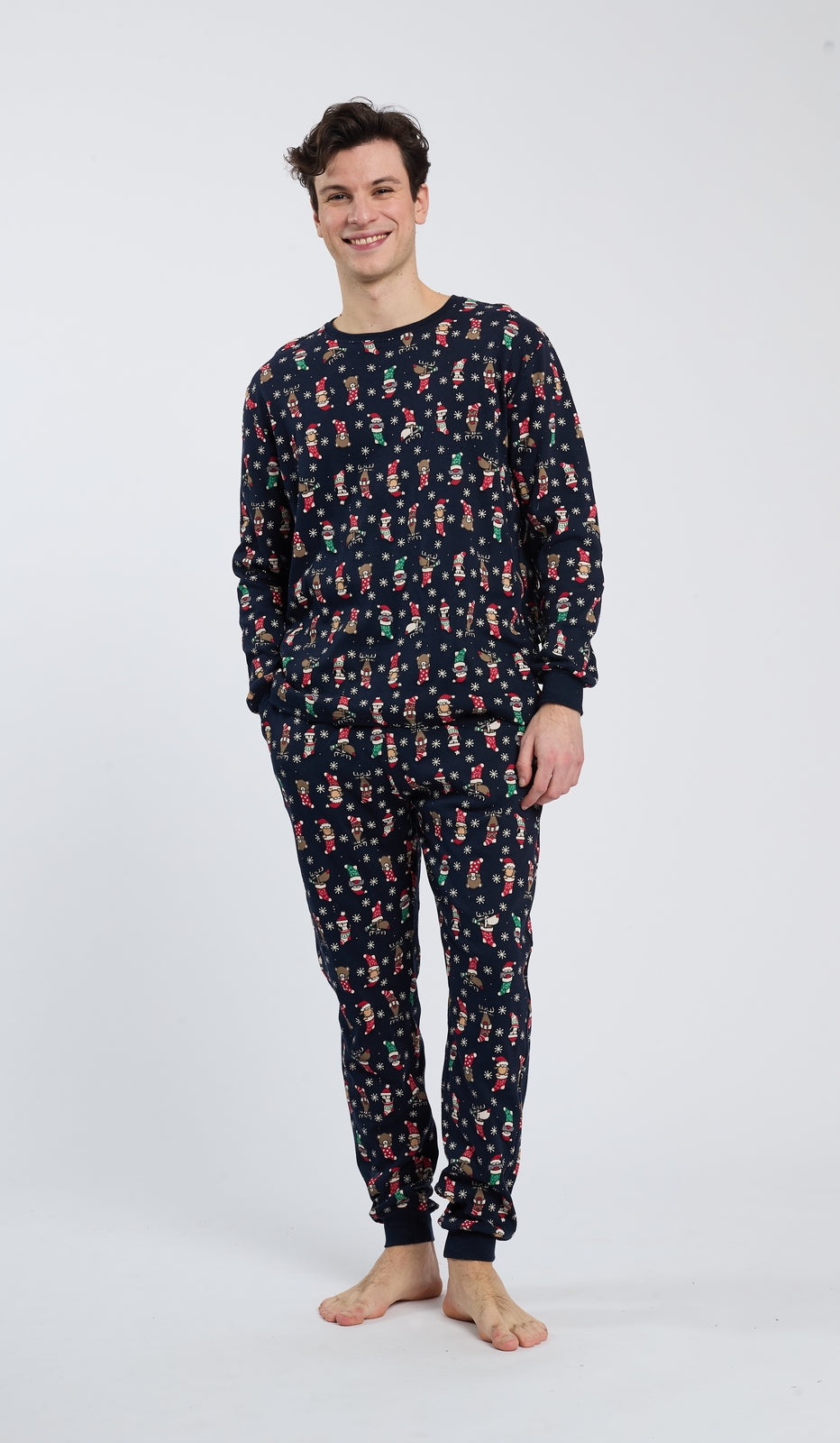 Pigiama girocollo uomo prenatal per un comfort unico per tutta la famiglia