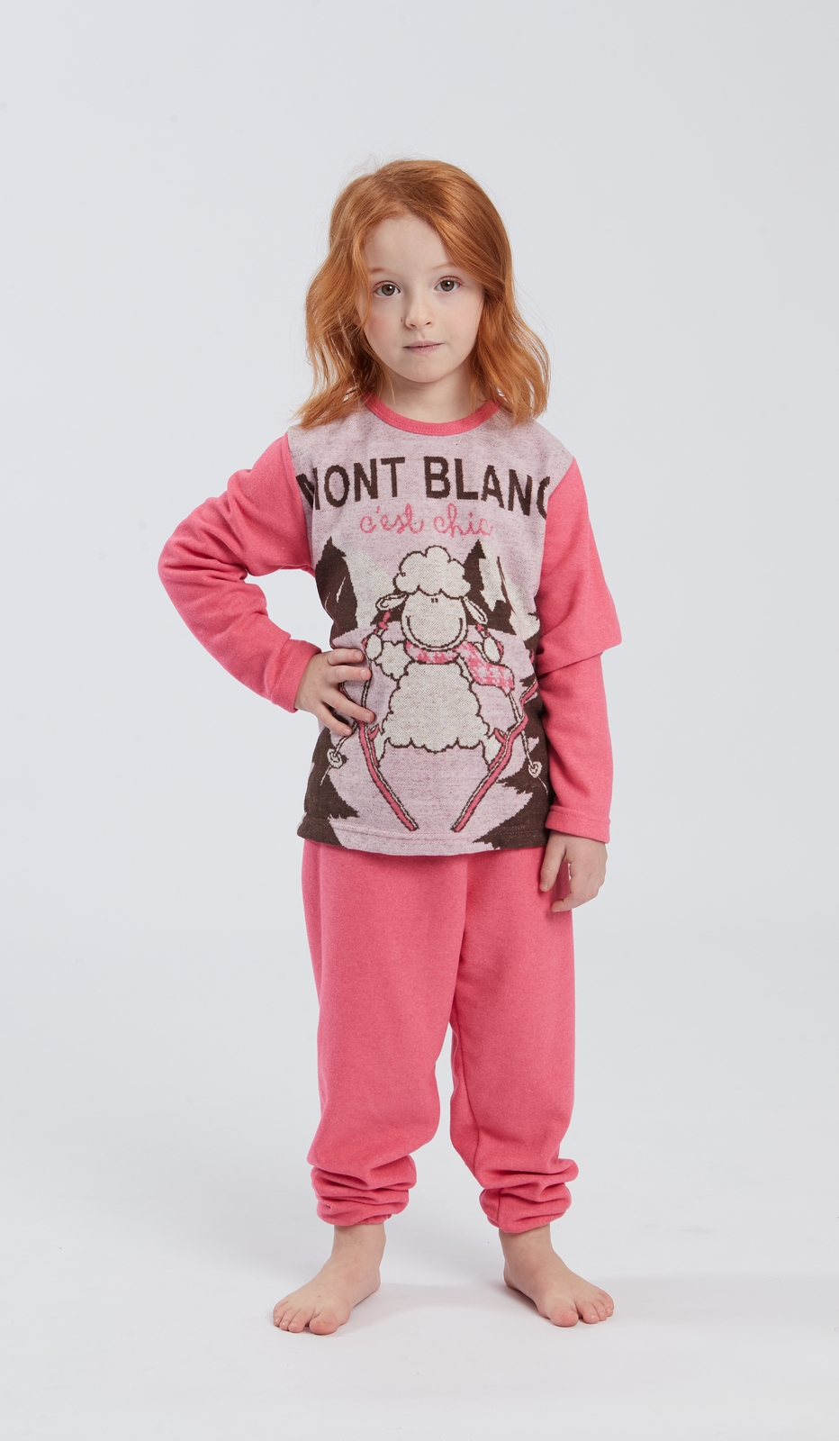 Pigiama Girocollo Bimba Mont Blanc P.M. Comfort e Stile Unici in 50% Cotone e 50% Poliestere per Piccole Sognatrici